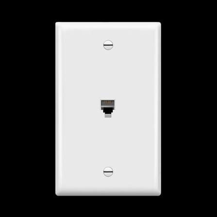 Business telephone service wall jack for an office phone line